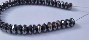 Cuentas de Rondell de moissanita negra Cuentas de moissanita negra de 10 MM Cuentas de diamante facetadas - Product Image 3