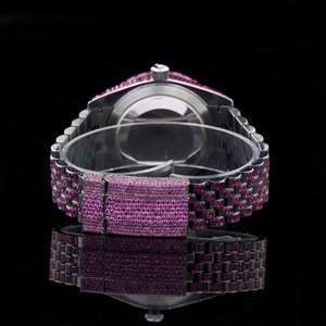 Atractivo Reloj de Acero Inoxidable con Incrustaciones de Diamantes Moissanite, Claridad VVS, Tendencia en Relojes de Pulsera Personalizados para Hombre - Product Image 3