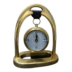 Orologio da tavolo lucido in ottone fatto a mano miglior produttore stile antico in stile romano orologio da scrivania per la casa e l'ufficio - Product Image 1