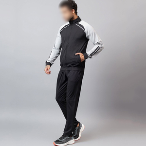 Training Sport Wear Ensemble 2 pièces Conception de logo personnalisé Imprimé à manches longues Respirant Coupe régulière Ensembles de survêtement en polyester pleine longueur - Product Image 3