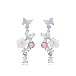 Collection d'été : Boucles d'oreilles longues à motif papillon, pierre marquise, fabrication artisanale turque, vente en gros, bijoux en argent sterling 925 - Product Image 5
