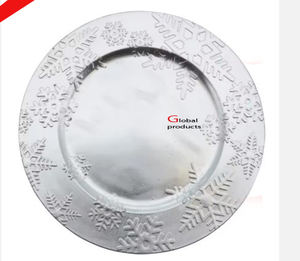 Nouvelle arrivée plaque de chargeur en acier inoxydable en métal fini argenté pour restaurant et bar d'hôtel - Product Image 5