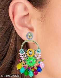 Indien Kundan traditionnel Jhumka boucles d'oreilles haut à la mode Style Vintage goutte d'eau cloche dames femmes alliage or mariages - Product Image 2