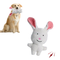 Vente en gros de jouets pour animaux de compagnie avec logo personnalisé, velours de maïs résistant aux morsures, dents de meulage, jouets sonores pour chiens, jouets en peluche