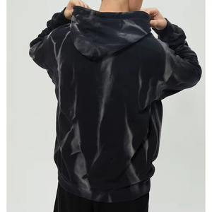 Zohan Creations hommes vente en gros de haute qualité OEM ODM soleil délavé goutte épaule pas de cordon lavage de pierre pull à capuche fabrication - Product Image 3