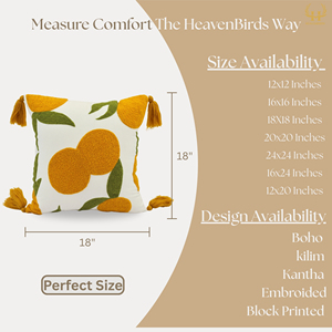 Funda de Cojín Decorativa de Algodón Ecológico con Diseño Geométrico y Rayas, Tejida a Mano, con Borlas, para Sofá y Decoración del Hogar - Product Image 2