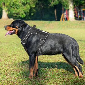 犬用ハーネスペットハーネス高級犬用セット戦術的犬用ハーネス引き止め調整可能反射犬用ハーネス - Product Image 6