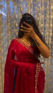 Diseñador indio tradicional de Bollywood, Sari étnico elegante, moda india, última moda, ropa de fiesta exclusiva para mujer - Product Image 3