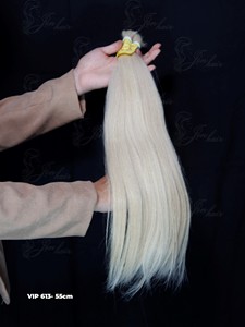 Extensions de cheveux humains Cheveux slaves Russie Couleur Cheveux lisses soyeux 613C avec prix de gros meilleure qualité - Product Image 4