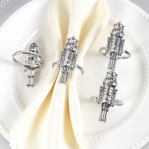 Porte-serviette en argent unique pour décor de table élégant fêtes de mariage événements hôtel salle à manger élégant Serviette Accent - Product Image 1