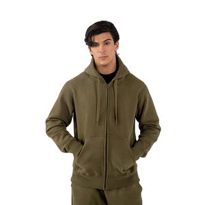 Sweat à capuche zippé pour homme de qualité supérieure, en molleton de coton doux, avec fermeture éclair intégrale, pour l'automne et l'hiver - Product Image 1