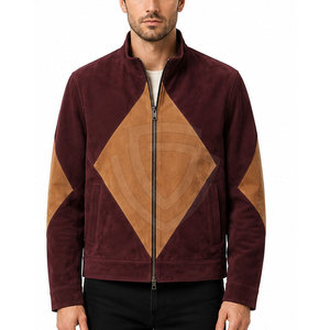 Refined Genuine <b>Suede</b> Leather <b>Jacket</b> Designed For <b>Men</b> With Classic Collar Soft Feel Practical Pockets And Modern Casual Look - Product Image 3