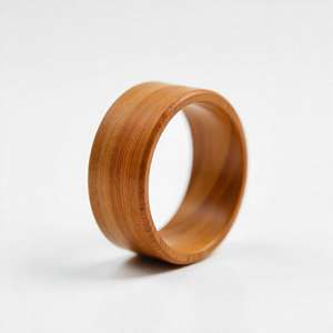 Anillo de Joyería de Moda Elegante y Minimalista de Madera de Acacia Hecho a Mano, Estilo Clásico Unisex, Personalizable, de Alta Calidad y Servicio Rápido - Product Image 4