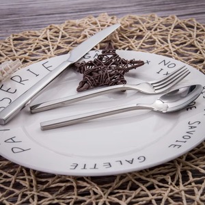 Juego de cubiertos de acero inoxidable ecológico con acabado plateado, duradero y elegante para cualquier evento, venta al por mayor opulenta, indio personalizado - Product Image 6