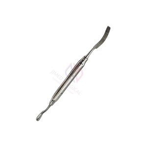 Lima de hueso manual de doble punta de acero inoxidable premium para odontología, mango de lima de hueso Miller pulido de alta calidad y reutilizable - Product Image 2
