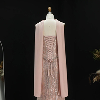 Robe de soirée sirène ajustée Jancember LSZ661 à motif diamanté linéaire scintillant et perles lourdes