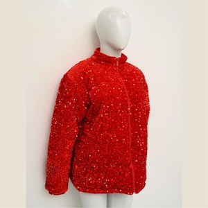 Veste en sequins unie pour femmes, mode d'hiver, tricotée, respirante, séchage rapide, brillante, scintillante, veste bomber de haute qualité - Product Image 2
