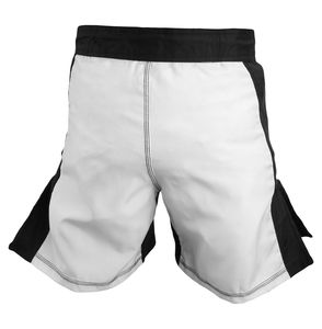 Pantalones Cortos de Boxeo MMA Unisex, Pantalones Cortos de Lucha para Kick Boxing, Negros, Hechos a Medida de Poliéster para Adultos - Product Image 2