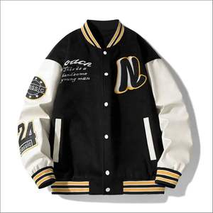 เสื้อแจ็กเก็ตเบสบอลปักลายกำมะหยี่สำหรับผู้ชายเสื้อแจ็กเก็ตเลตเทอร์แมนสำหรับกีฬาสตรีทแวร์และแฟชั่นประจำวัน - Product Image 3
