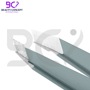 Pinces à épiler inclinées personnalisées en acier inoxydable, réutilisables, équipement de salon de beauté, pinces à sourcils - Product Image 4