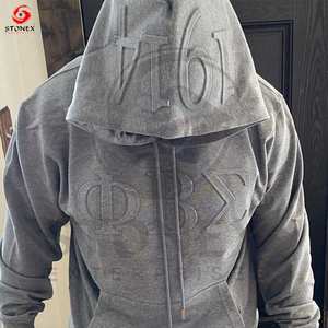 Logotipo personalizado de alta calidad de gran tamaño puff de impresión 3D en relieve crop mujeres unisex Sudadera con capucha kinted Sudadera con capucha - Product Image 2