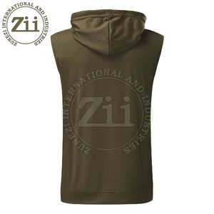 Sudadera con capucha deportiva de alta calidad para hombre, abrigo deportivo elástico informal con cremallera completa, chaqueta para correr en el gimnasio para primavera y otoño, teñido liso - Product Image 3