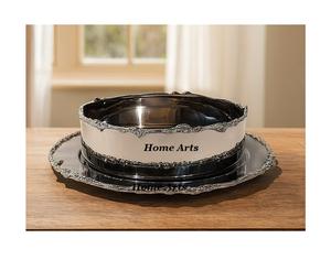 Bol à chocolat de forme ronde de conception fantaisie avec bol à dessert en acier inoxydable à bordure design pour Eid Special - Product Image 4