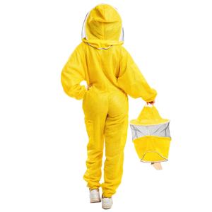 Ensemble d'apiculture à double voile, maille ventilée à 3 couches, voile d'escrime et voile rond, poignets élastiques, genoux renforcés - Product Image 6