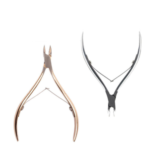 Pinces à cuticules professionnelles à lame incurvée en acier inoxydable avec large ouverture de mâchoire pour ongles et ongles - Product Image 4