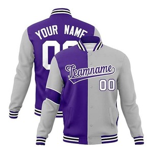 Venta al por mayor de chaqueta de béisbol universitaria para hombres con logotipo de diseño personalizado ligero Letterman para adultos y jóvenes - Product Image 1