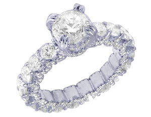 Entièrement éternité S925 argent Sterling Moissanite diamant luxe mariage ou anniversaire bague pour les femmes - Product Image 1