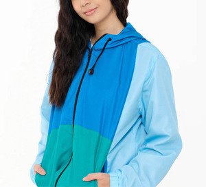 Bloque de color de alta calidad, venta al por mayor, nuevo estilo de moda, chaqueta cortavientos de nailon para mujer, chaqueta cortavientos para uso universitario para mujer - Product Image 4