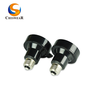 Portalámparas Chiswear de PC con Sensor de Luz Automático Día/Noche, Rosca E27/E26, Negro, AC 85-165V, Garantía de 5 Años para Jardín y Calle