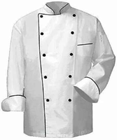 Veste de chef unisexe de haute qualité pour homme, en coton et polyester tissé, à double boutonnage, manches longues ou courtes, uniforme de travail pour restaurant et cuisine