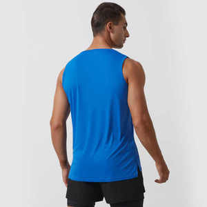 Men's Sleeveless Tank Tops Solid Color Quick Dry O-Neck Sporty Knitted Polyester Gym <b>Running</b> <b>Singlets</b> Multi-Color - Product Image 3