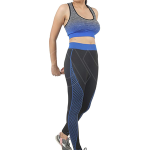 Vêtements de sport femmes sans couture deux pièces Yoga sport soutien-gorge et Leggings Fitness Gym entraînement Yoga ensemble vêtements personnalisés - Product Image 4