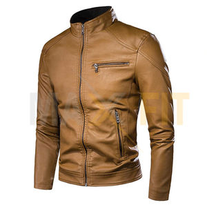 MAXFIT ENTERPRISES Men's <b>Vintage</b> Canvas Leather <b>Jacket</b> Spring and Autumn Casual <b>Biker</b> Style with Winter Compatibility - Product Image 5