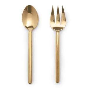 Ensemble de salade en métal réutilisable et durable avec poignées ergonomiques adaptées aux restaurants et au service quotidien de la salade - Product Image 2