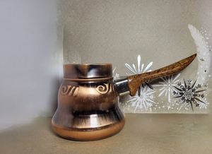 Solid hammered copper wooden handle Turkish coffee pot <b>tableware</b> coffee cup home kitchen restaurant hotel <b>party</b> <b>table</b> <b>decor</b> - Product Image 5