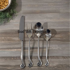 ชุดเครื่องใช้บนโต๊ะอาหารทำจากเหล็กเคลือบเงาระดับพรีเมียมที่หรูหราได้รับแรงบันดาลใจจากการตั้งบนโต๊ะที่ทันสมัย - Product Image 3