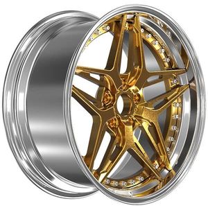 ล้อแม็กซ์รถยนต์อัลลอยด์ฟอร์จสีดำ/บรอนซ์ ขนาด 18 19 20 นิ้ว แบบ OEM ใหม่ ผลิตตามสั่ง พร้อมขอบล้อแบบกำหนดเอง 35/40/25 มม. - Product Image 4