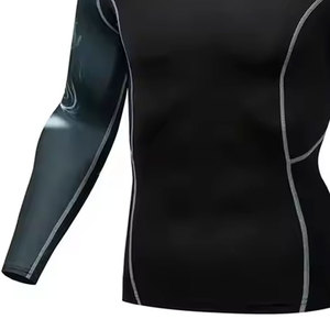 Diseñe su propio logotipo Camisas de compresión para hombres Ropa de fitness Último diseño Camisas de compresión para hombres - Product Image 4