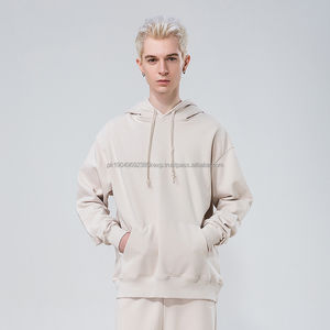 Sudadera con capucha y logotipo personalizado 380GSM al por mayor sudaderas con capucha extragrandes para hombre sudaderas con capucha con logotipo estampado de espuma sudaderas con capucha blancas pesadas unisex - Product Image 2