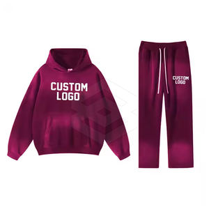 Conjunto de traje de jogging de algodón 100% personalizado para hombre, ropa de calle de dos piezas de nuevo diseño para invierno de talla grande transpirable - Product Image 3