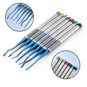 Kit de extracción Dental Manual de acero inoxidable de 7 Uds. Juego de instrumentos de implante de periotomo elevador de raíz para cirugía Oral - Product Image 4