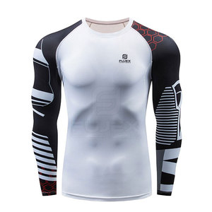 Diseño personalizado manga larga Rash Guard mejor calidad estilo deportivo para hombres niños para MMA tela Spandex Material Rush Guards - Product Image 1