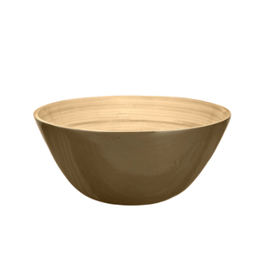 Bol à salade minimaliste en bambou poli éco-responsable, fabriqué par des artisans vietnamiens, avec logo personnalisé et couleur tendance pour les fêtes - Product Image 3