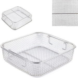 Panier de stérilisation en grillage d'acier inoxydable pour les instruments chirurgicaux médicaux de plateau d'autoclave - Product Image 2