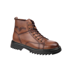 6373 Men's Lace-up Classic Genuine Leather Boots Slip Resistant Autumn Winter Casual Walking Footwear - Product Image 2