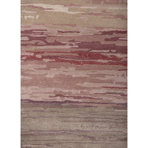 พรมขนสัตว์ผสมวิสโคสทอมือลายนามธรรมสีเบจ-น้ำตาล ยี่ห้อเจเนซิส สำหรับบ้าน ห้องนั่งเล่น ห้องนอน ห้องพักโรงแรม-ความหนาแน่นสูง-Tnq-4379 - Product Image 3